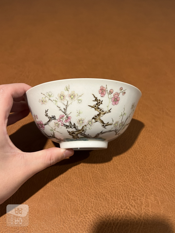 清道光 粉彩梅花纹碗 - 图2